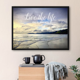 California Sunset Photo, Live Life You’ve Imagined Poster