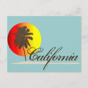 California Sunset Postcard