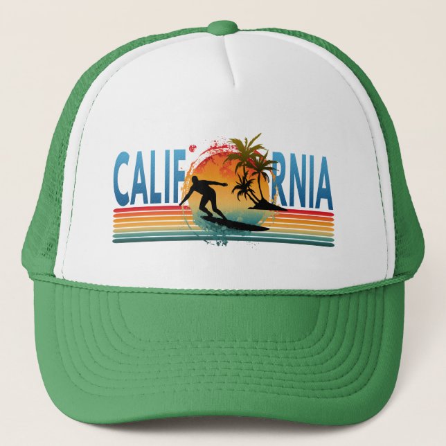 CALIFORNIA SUNSET SUMMER  TRUCKER HAT (Front)