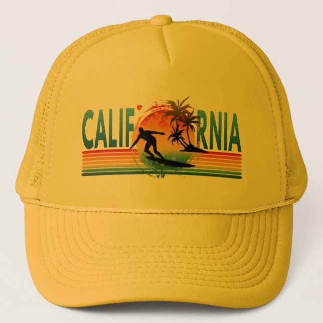 CALIFORNIA SUNSET SUMMER  TRUCKER HAT (Front)