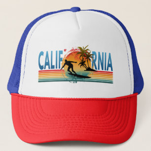 CALIFORNIA SUNSET SUMMER TRUCKER HAT