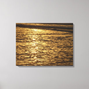 California Sunset Waves Ocean Seascape Canvas Print