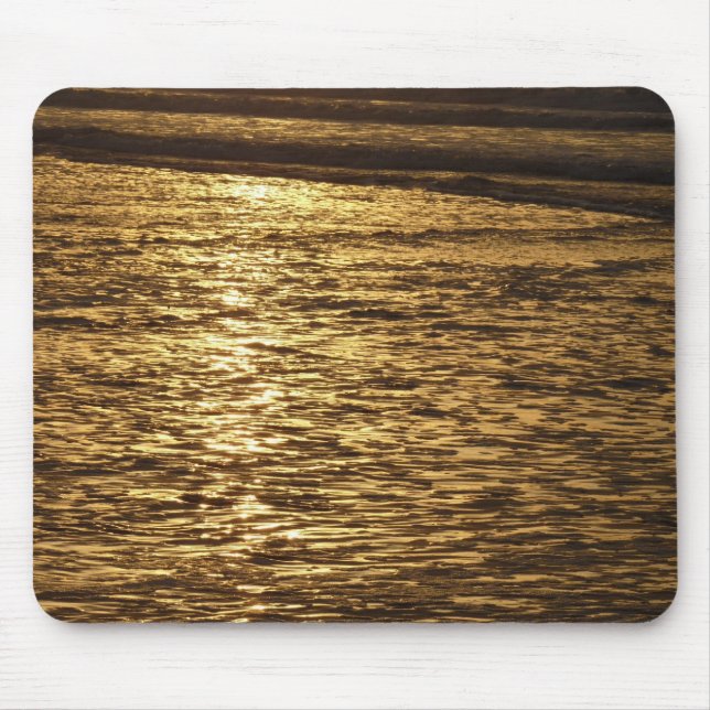 California Sunset Waves Ocean Seascape Mouse Mat (Front)