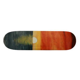 California Sunset West Coast SkateBoard Art