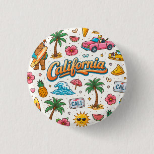 California Sunshine 3 Cm Round Badge