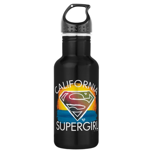 California Supergirl Sunset Graphic 532 Ml Water Bottle (Front)