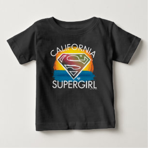 California Supergirl Sunset Graphic Baby T-Shirt