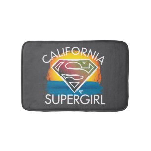 California Supergirl Sunset Graphic Bath Mat