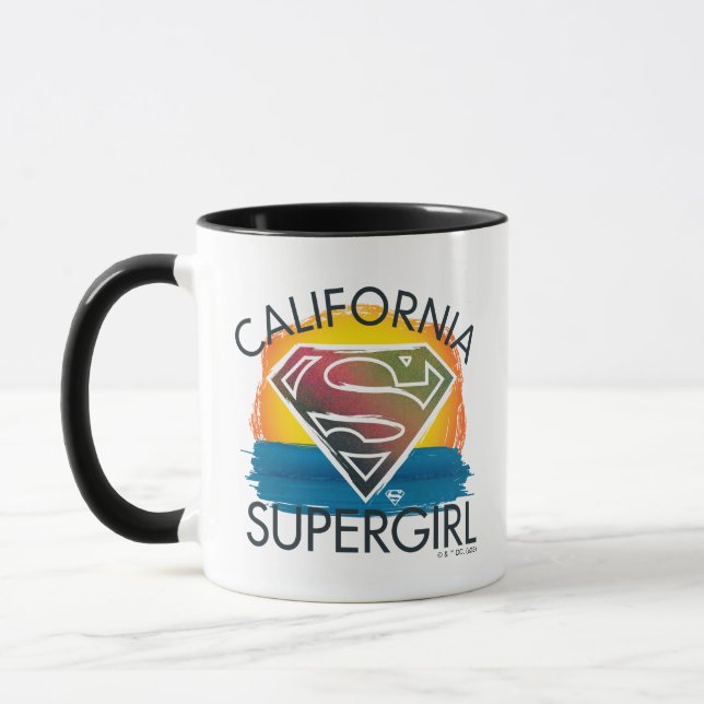 California Supergirl Sunset Graphic Mug (Left)