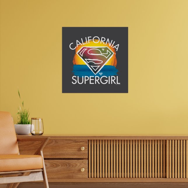 California Supergirl Sunset Graphic Poster (Living Room 2)