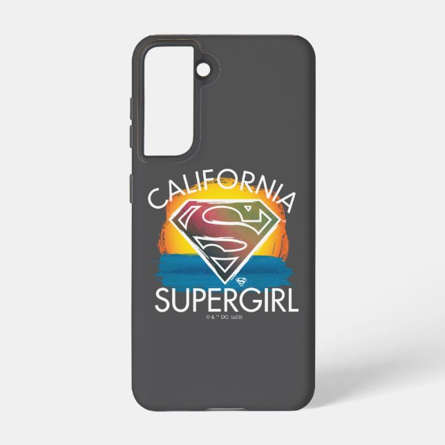 California Supergirl Sunset Graphic Samsung Galaxy S21 Case (Back)