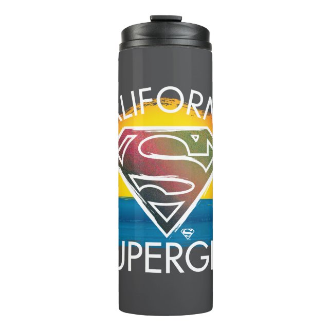California Supergirl Sunset Graphic Thermal Tumbler (Front)