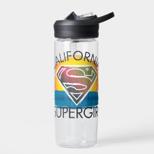 California Supergirl Sunset Graphic Water Bottle