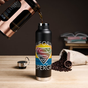 California Supergirl Sunset Graphic Water Bottle