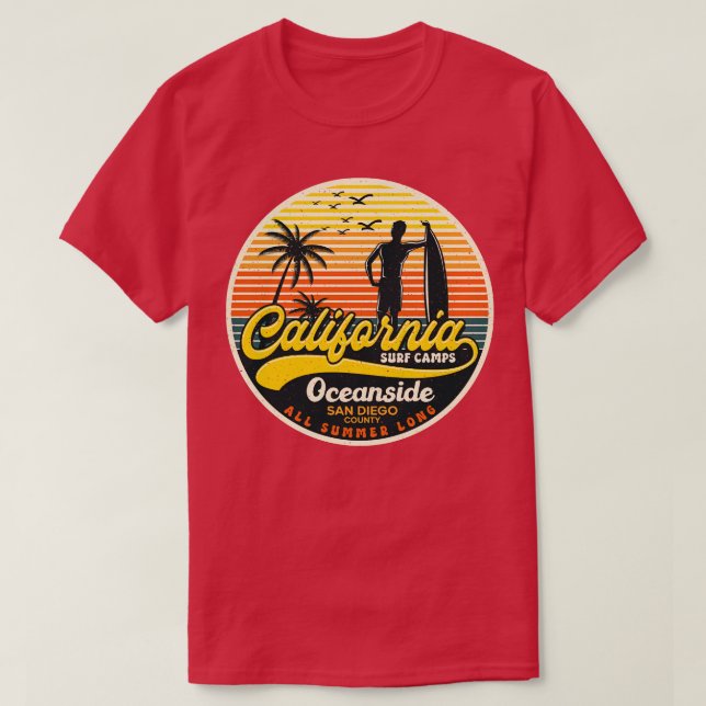 California Surf Camp Oceanside T-Shirt (Design Front)