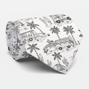 California surf camp toile - surfer beach  tie