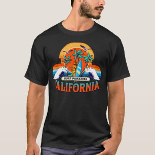 California Surf Paradise Retro Sunset T-Shirt