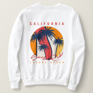 California Surf Ride Laguna Beach Retro Palm Sunse Sweatshirt