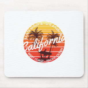 California Surf, Summer Beach vibes Mouse Mat