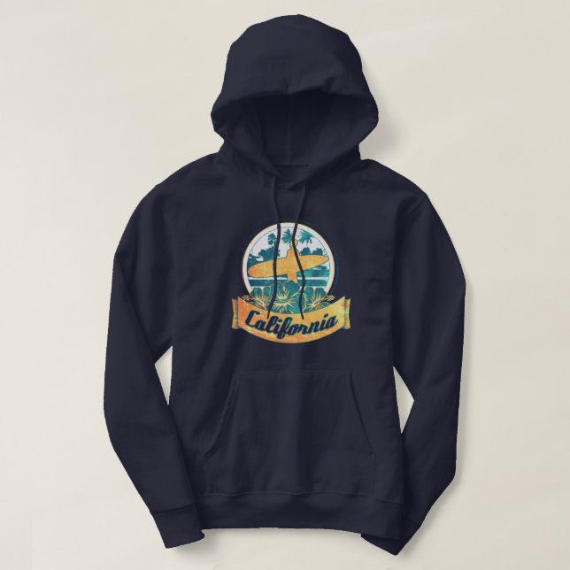 California surfboard hoodie (Design Front)