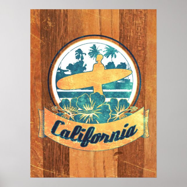 California surfboard poster (Front)