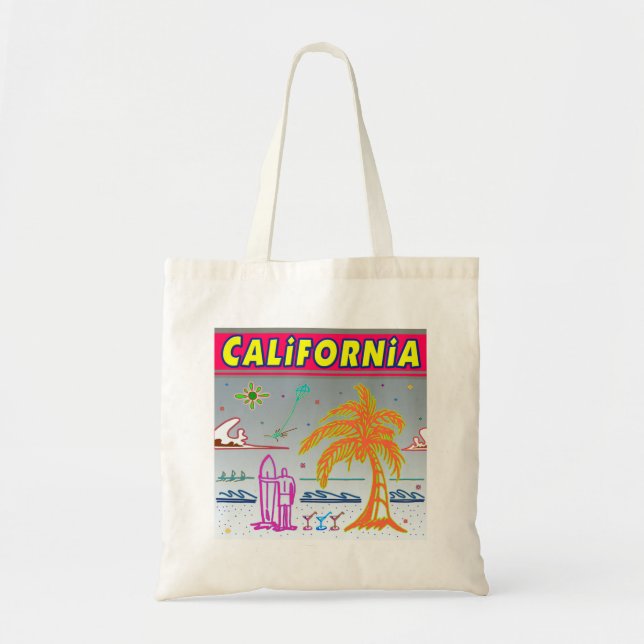 "CALIFORNIA" Surfer Beach Bag (Front)