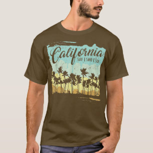 California Surfing Beach Summer Vintage Retro Surf T-Shirt