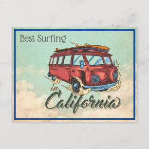 California Surfing Postcard