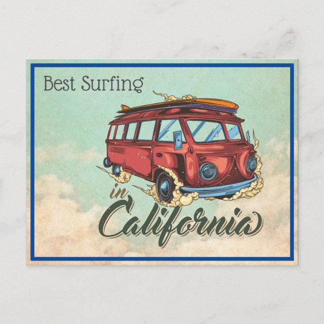 California Surfing Postcard (Front)