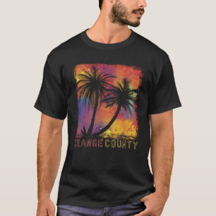 California Surfing Retro Palm tree Orange County B T-Shirt