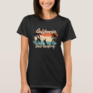 California Surfing Summer Beach Vintage Sunset T-Shirt