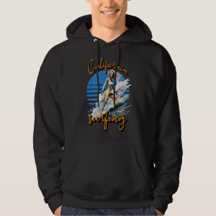 California Surfing Surfer Girl Hoodie