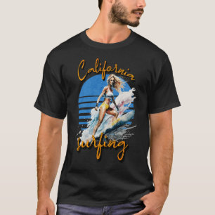 California Surfing Surfer Girl T-Shirt