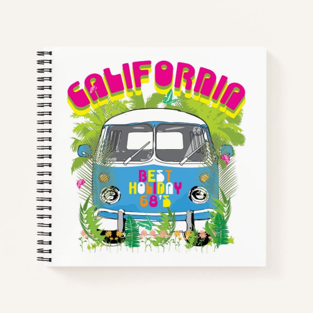California Surfing Van Notebook (Front)
