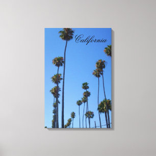 CALIFORNIA TALL PALM TREES CANVAS PRINT