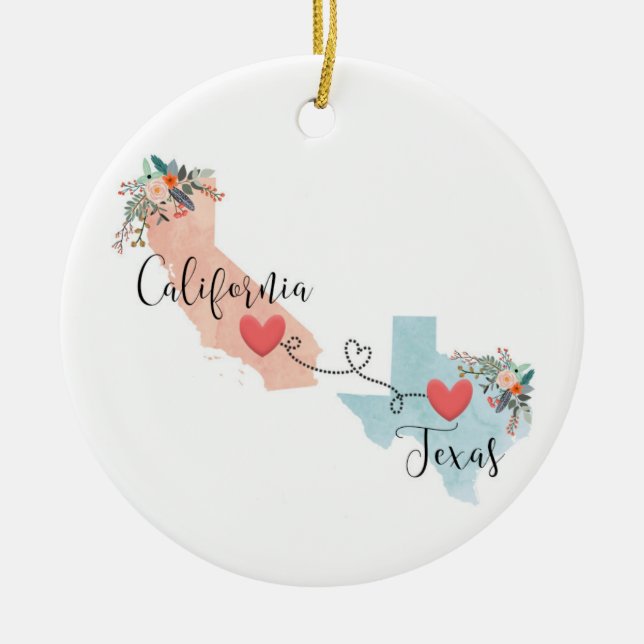 California Texas Ornament  (Front)