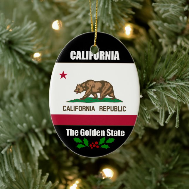 California, The Golden State, Ceramic Tree Decoration (Tree)