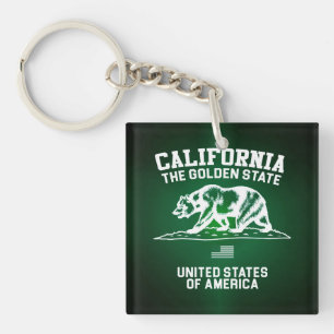 California The Golden State Key Ring