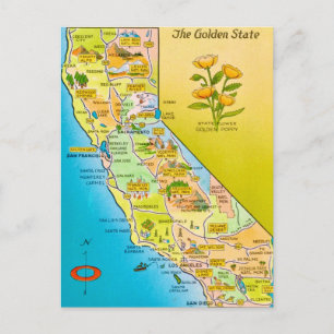California - The Golden State Postcard