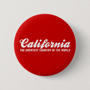 california the greatest country in the world 6 cm round badge