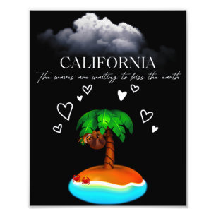 California, The Waves Are Waiting To Kiss The Eart Photo Print