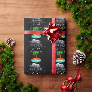 California, The Waves Are Waiting To Kiss The Eart Wrapping Paper