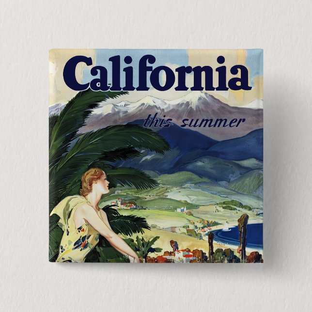 California This Summer 15 Cm Square Badge (Front)