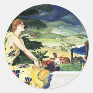 California This Summer Classic Round Sticker