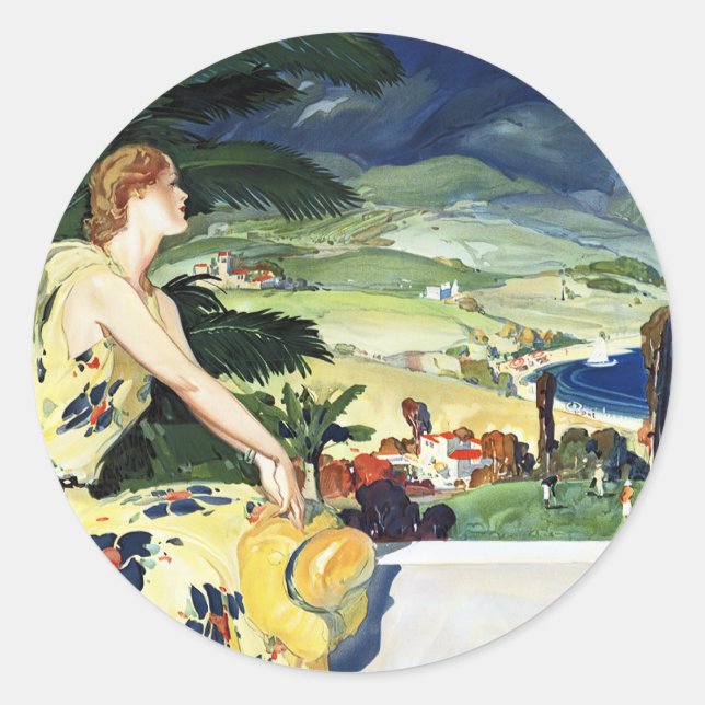 California This Summer Classic Round Sticker (Front)