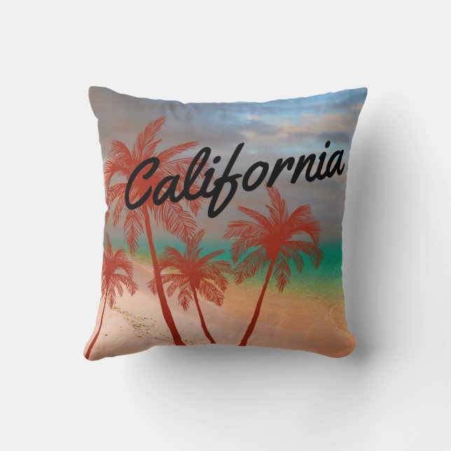California Throw Pillow (Back)
