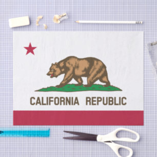 California tissue paper, Californian Flag Paper