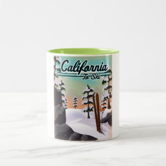 California To Ski Two-Tone Coffee Mug