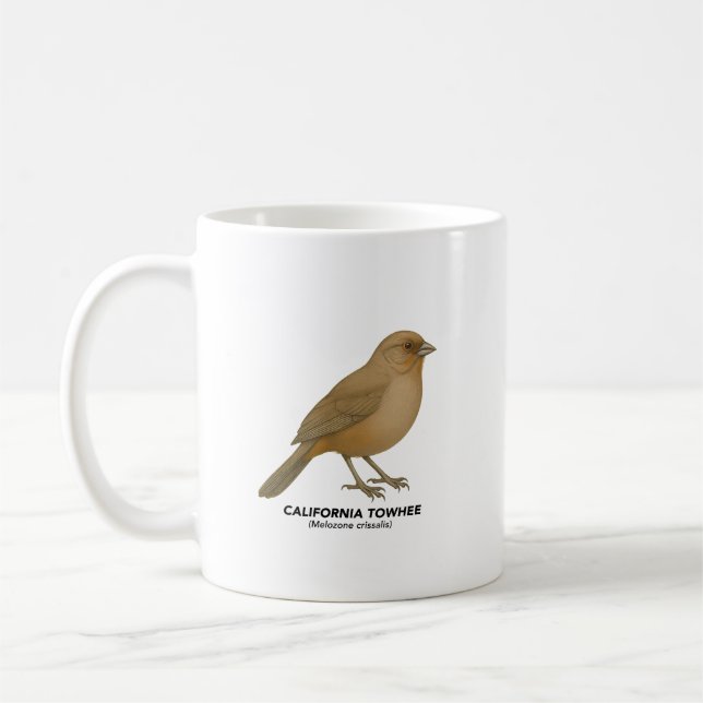 California Towhee - Birds of California Coffee Mug (Left)