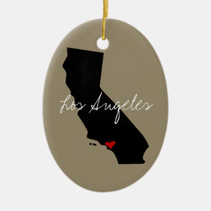 California Town Ceramic Tree Decoration